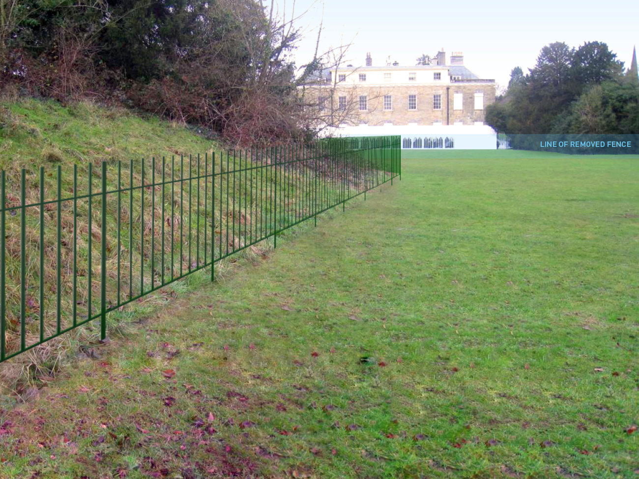 © Fiona Atkinson Landscape Design - Proposed fence - visual by Jim Hine